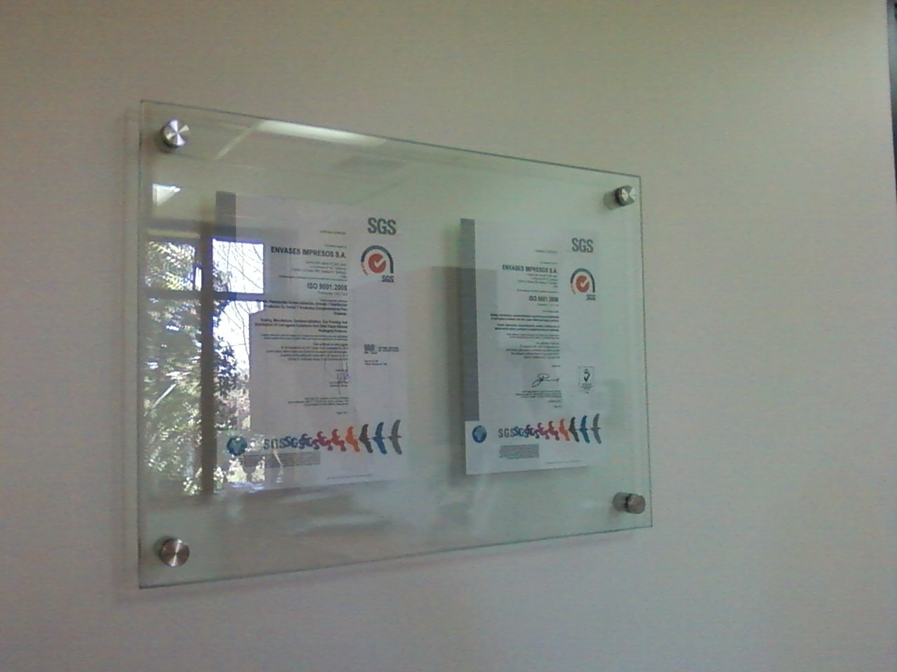 Placa Conmemorativa de Cristal