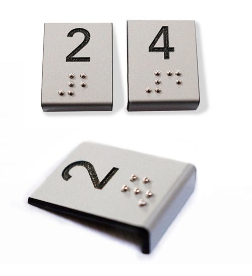braille en metalex grabado laser plegado