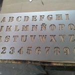 corte laser Plantilla stencil números y letras