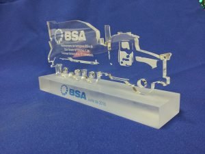 galvano acrilico grabado laser base bloque esmerilado