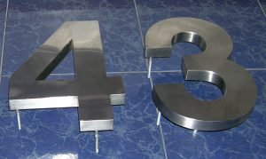 letras números acero inoxidable volumetricos