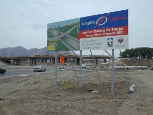 letrero caminero 3 x 9