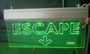 LETRERO LED ESCAPE